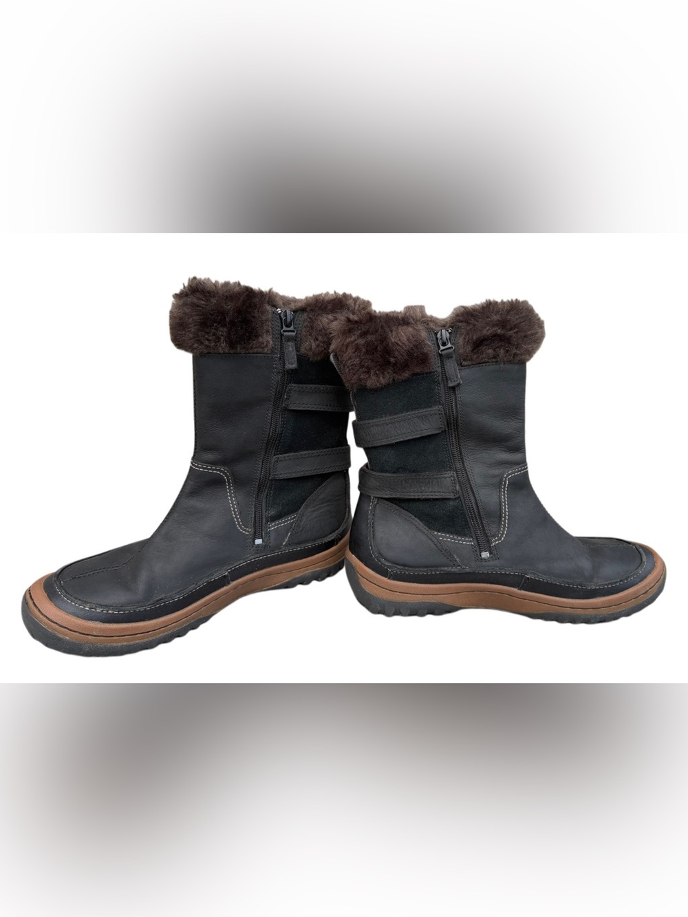 Women’s Merrell Decora Chant Waterproof Boot Sz 10 Leather Pig Suede Winter Snow - Picture 2 of 9